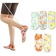 HEYPOMAX BLPOTA 5-Pack Women's Yoga Socks,US 5-10 Sizes,Beautiful Tie-Dye Print, Grippy Sole for Studio & Pilates