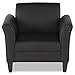 Alera ALE Reception Lounge Series Club Chair, Black/Black Leather