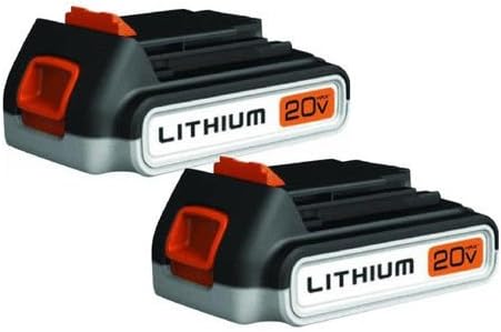 (USA Warehouse) Black & Decker 20V Max Slide Li-Ion Battery(2pk) LBXR20B-2 New -/PT# HF983-1754305687