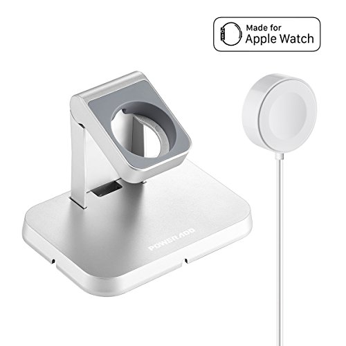 UPC 707470829093, [ Apple MFi Certified ] Apple Watch Charger, Poweradd Apple Watch Magnetic Charging Cable 3.3 feet/1meter with Aluminum Apple Watch Charging Stand for iWatch 38mm &amp; 42mm - Silver