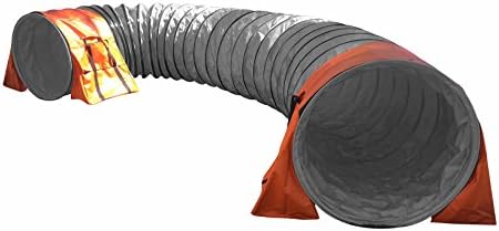 Agility Tunnel Bag Holder Set - Non-Constricting Saddlebags for Stabilizing Dog Agility Tunnel Equipment Indoor or Outdoor, Orange Color (2 PACK)
