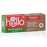 Hello Oral Care ADA Approved Fluoride Kids Toothpaste, Vegan & SLS Free, Natural Wild Strawberry Flavor, 4 Ounce
