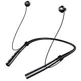 Sport Bluetooth Headphones, Wireless Stereo Neckband Workout Earphone Magnetic Earbuds for iphone 8, 7, 6S Plus, Cordless Headset Sweatproof Earphone for Gym Running Exercising- Black