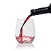12 Stemless Plastic Wine Glasses - 15 oz. | Unbreakable Wine Glasses | Shatterproof Wine Glass | Plastic Drinking Glasses | Vino Wine Cups | Disposable Wine Glasses | Party Wine Glasses Set [Berevino]