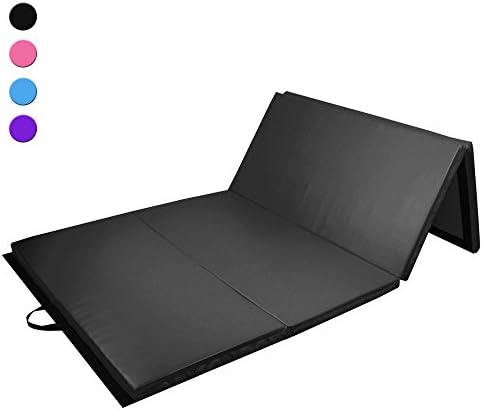 PRISP Folding Gymnastics Mat 240 cm, Tumble and Exercise Mat for Home; 240cm (8ft) Long * 120cm (4ft) Large * 5cm (2in) Thick