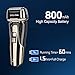 MOOSOO Electric Razor for Men Electric Shaver with Upgraded Autosensing Motor/Pop-Up Beard Trimmer / 800mAh Rechargable / 60min-runtime Wet Dry Black (G3 Model - 2019 Upgraded Version)