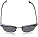 zeroUV Half Frame Semi-Rimless Horn Rimmed Sunglasses (Polarized | Black-Gold/Smoke)