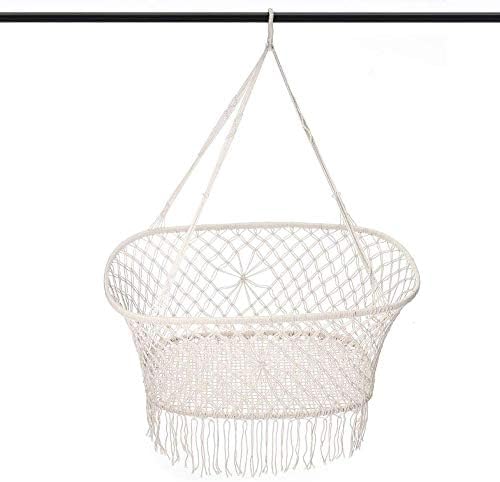 Myerzi 北欧 木脚 キッズ ティーンのためのハンモックチェアスイング 小綿ロープポーチスイング 手作りニットは屋内 屋外 庭 パティオ ポーチ ヤードのためのスイングチェアハンギング 肉厚クッション付き 在宅勤務 Planomaxweb Com Br