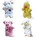 4pcs Glove Puppets Animal Hand Puppets for Kids Plush Toys Storytelling Game Props--Farm Animals