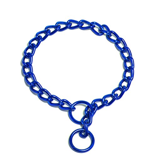 Platinum Pets 22-Inch by 4mm Steel Coated Dog Collar, Blue