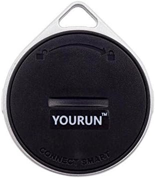 YOURUN Mini Smart Bluetooth Anti-Lost Alarm Device For Key/Cell/Kids/Pets/Car,Compatible With IOS And Android System,White&amp;Black (Black)