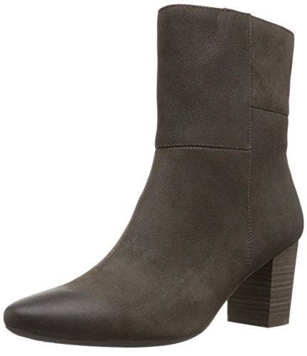 Rockport Women's Gail Patch Ankle Bootie, Olive Grey Leather, 8 M US
