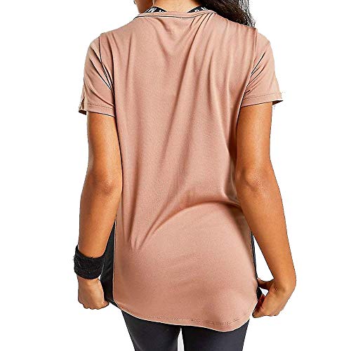Under-Armour-Tech-Colour-Block-Womens-Gym-Fitness-Training-T-Shirt-Tee-Bronze