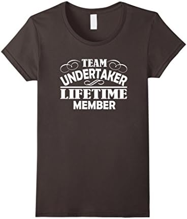 Womens Team Undertaker Lifetime Member Funeral Director T-Shirt Medium Asphalt