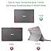 Infiland ASUS Transformer Book T101HA Case, Premium PU Leather Portfolio Stand Cover Case for ASUS Transformer Book T101HA-C4-GR 10.1-Inch 2 in 1 Touchscreen Laptop- Black