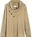Merryfun Women's Sport Casual Long Sleeve Knitted Draped Button Blouse Top, K L