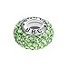 Boruo Charms 925 Sterling Silver Czech Crystal Peridot Glass Ball Beads Spacers August Birthstone Threaded Core Charm Fit All Bracelets.