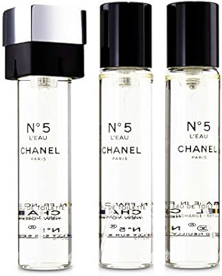 chanel no 5 eau de toilette purse spray refills 3x20ml