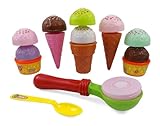 Liberty Imports Ice Cream Party Fast Food Cooking & Cutting Play Set Toy for Kids