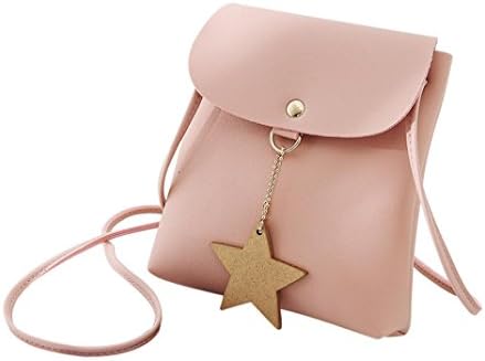 SanCanSn Phone Coin Bag, Women Fashion Cover Star Crossbody Bag Shoulder Bag Messenger Bag (1PC, Pink)