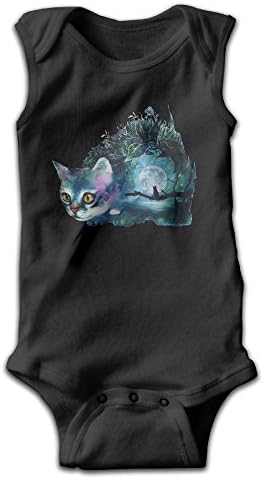 Jozie Watercolor Cat None Sleeve Jump Romper, Onesie Jump Jumpsuit UNISEX