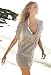 Glomeen Womens Crochet Swimwear Beach Dress Tops Bikini Swimsuit Cover Up Grey One Size