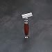 MANION Classic 3-piece Shaving Razor Natural Mahogany Wooden Handle Safety Razor Double Edge Safety Razor