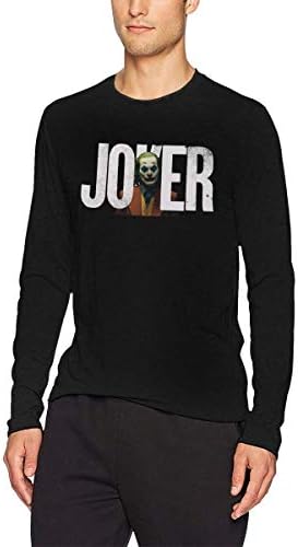Goldtor Joker Joaquin Phoenix Novelty Men's Cotton Long Sleeve T-Shirts Black