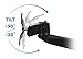 Mount-It! Dual Arm Full Motion Articulating Monitor Wall Mount, Black (MI-43114_BLK)