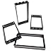 Lego Parts: Door Frame 1 x 4 x 6 - Type 2 (Service Pack of 4 - Black)