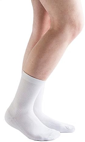 VenActive Hydrotec Comfort Unisex Crew Diabetic Socks White, Medium