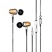 Earbuds, Macassar Ebony Wood In-Ear Noise-isolating Earphones, Heavy Bass Earbuds with Microphone for iPhone iPad iPod Android Smartphones Tablets Laptop Mac Computer