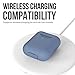 KeyBudz AirPods Case [Front LED Visible] Protective Silicone Cover and Skin Compatible with Apple AirPod Case 2 & 1 (Cobalt Blue)