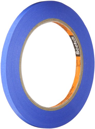 3M 2080 ScotchBlue Painters Tape – 0.25 in. (W) x 180 ft. (L) Masking Tape Roll for Low, Medium Adhesion. Tapes and Adhesives