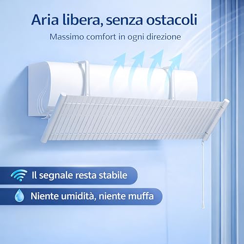 BANJEKT Air Conditioner Deflector, Metal Air Conditioning Deflector, Adjustable Wind Deflector Universal Anti Direct Blowing, Air Conditioner Diverter for Home/Office