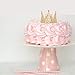 Mini Crown Cake Topper Decoration- Gold Decorations with Rhinestones and Pearls Vintage Style Royal Centerpiece for Birthdays, Quinceaneras, Weddings,Bridal/Baby Showers, Prince/Princess
