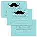 Paper Clever Party Mustache Diaper Raffle Tickets (25 Pack) Boys Baby Shower Games – Invitation Insert Card Set - Size 2x3.5