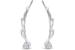 925 Sterling Silver Ear Vine Crawler 20G