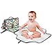 Toolik Baby Diaper Clutch with Waterproof Portable Changing Pad for Quick Change During Stroller Walks - Foldable, Detachable and Wipeable Mat Station with Shoulder Strap, Vintage