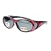 Polarized Sunglasses Fit Over Glasses for Small Glasses Oval Frame Red Print