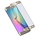 Amuoc HD Ballistic Glass Screen Protector for Samsung Galaxy S7 edge, 2 Pack,Gold