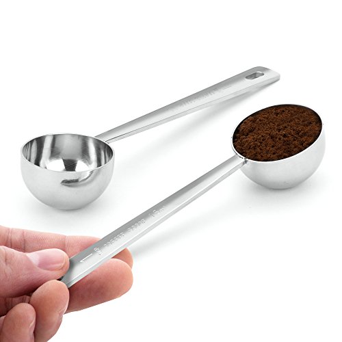 Amerigo Premium Coffee Scoop, Stainless Steel Measuring Coffee Spoon, Long Handled Coffee Scoop for the Best Usage - Thumbnail 3