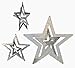 Fun Express - Silver Foil Stars - Party Decor - Wall Decor - Cutouts - 12 Pieces