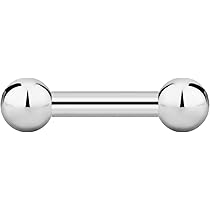 thumbnail image 2 of 14G 16mm (5/8 Inch) Ultra Glitter Nipple Or Tongue Ring Barbell Set, 6mm End Balls - Forbidden Body Jewelry 2 of 14