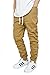 URBANJ MEN'S WHEAT TWILL DROP CROTCH JOGGER PANTS (S)
