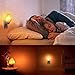 MAYMII·HOME 4 Pack Himalayan Salt Rock Night Light Pink Salt Lamp, Hand Craved Natural Salt Rock, Saftey Certified Wall Plug E12 Base, Amber White Light for Ambiance Lighting, Decoration, Yoga,
