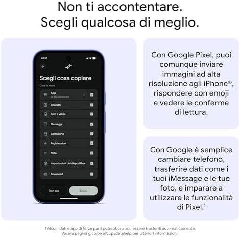 Pixel 10a - 7 anni di nuovi aggiornamenti e funzionalità, oltre 30 ore di autonomia, Guida fotografica, Gemini Live, Sicurezza Pixel - Viola lavanda, 256GB
