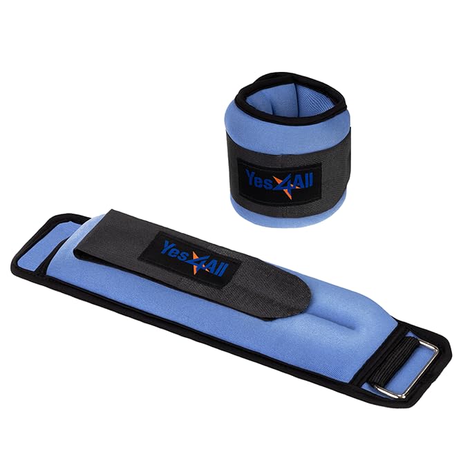 イエスフォーオール(Yes4All) リスト/アンクルウェイト ネオプレン 1kg ブルー 足首 手首 トレーニング用リストバンド ペア 【日本正規輸入品】‎ZI8S