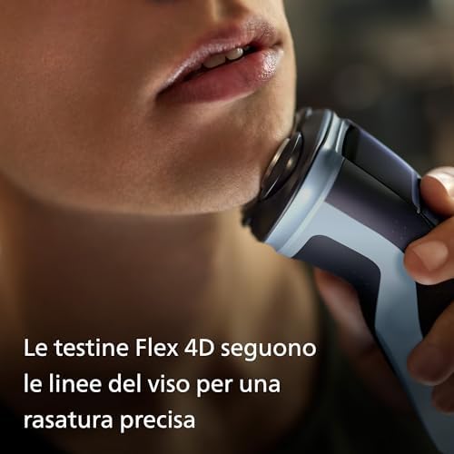 rasoio elettrico serie 3000x - Rasoio elettrico Wet & Dry per uomo colore blu cielo, con tecnologia SkinProtect, rifinitore a scomparsa, rasoio ergonomico per uomo (modello X3053/00)