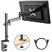 Monitor Mount Stand - Adjustable Single Arm Desk Vesa Mount with Clamp, Grommet Base, HDMI Cable for LCD LED Screens Up to 32 Inch, Gas Spring Articulating Full Motion Arm Holds 3.3 to 17.6Lbs primary